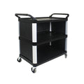 Factory Direct 3-Tier Plastic Service Trolley Durable Hotel Exclusive Food Cart for Clean Storage for Catering Services