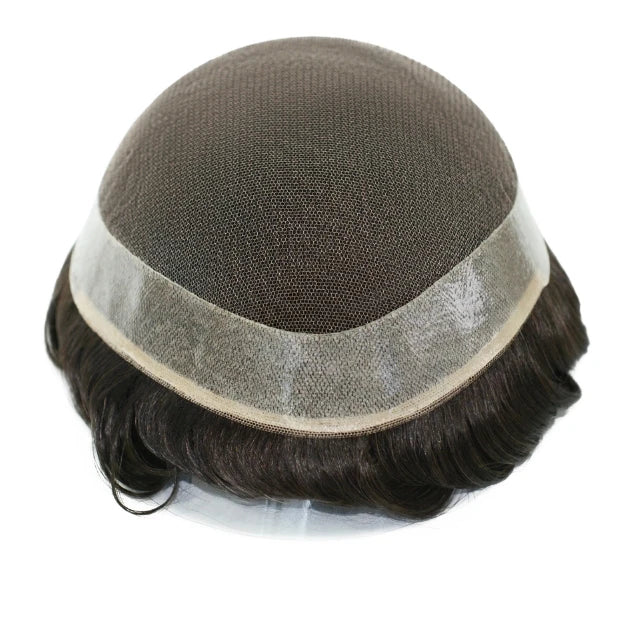 NL Ready Fast Shipping Men Capillary Prosthesis Hair System Male Toupee 6 Indian Human Hair KLA Swiss Lace Men Hair Replacement