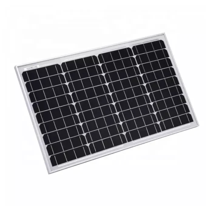 High Efficiency 40W Monocrystalline PERC Solar Panel Kit Silver Black Aluminum Frame 24.4% Efficiency for Street Flashing Lights