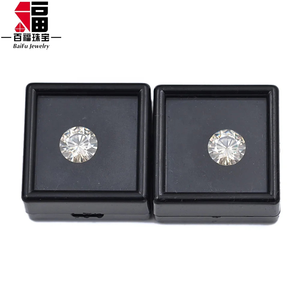 Baifu Jewelry Top Clarity Round 9mm 3 Carat White clear VVS D Moissanite