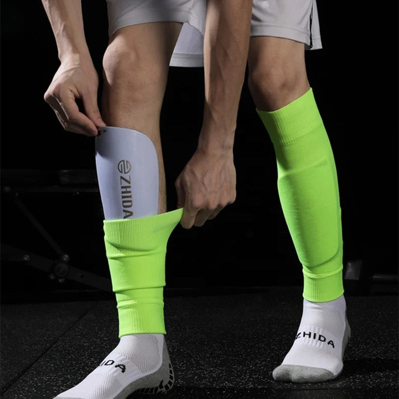 High Elastic Soft Sports Compression Calf Sleeve Soccer Shin Guard Socks for Adult Kids