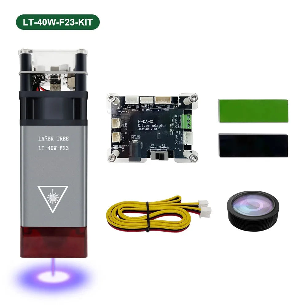 LASER TREE 40W 450nm Blue Fixed Focal Laser Head DIY Used for Laser Engraving and Cutting Machine Wood Tools
