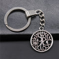 29x25mm Antique Silver Plated Antique Bronze Plated Zinc Alloy Sun and Moon Tree Keychain for Souvenirs Gift P2-ABD-C12678