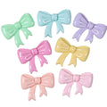 Cute Artificial Style Flat Back Resin Pure Color Bowknot Hair Clip Decoration for Girls