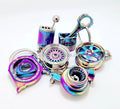 Car Parts Mini Keychain Neo Chrome Color Collection Wheelturbopistonenginegear Shift