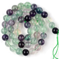 Natural Colorful Fluorite Stone Beads for Jewelry Making Diy Bracelet Necklace 4 6 8 10 12mm Round Loose Spacer Mineral Beads