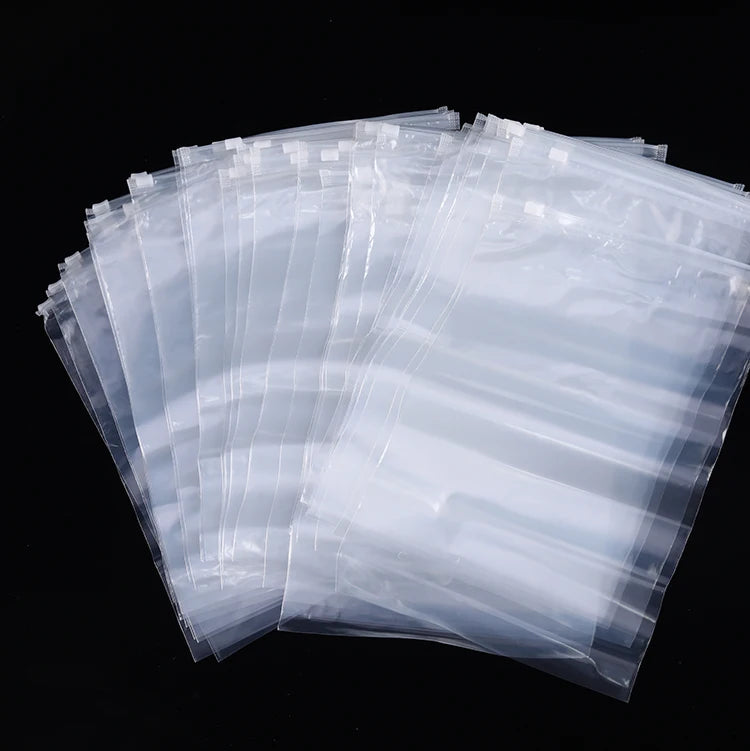 Free Design Storage Thickening Plastic Mini Pouch Zip Lock Bag Clothing Zipper Packaging Recycled Plastic Shipping Zipper Bags