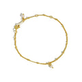 High Quality 925 Silver and Gold 18 cm Bracelet with Round Shell Pearl 18K Gold Plating Accessory Jewelry for Gifts