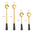 Best Selling Creative Cute Ceramic Handle Spoon Coffee Spoons Stainless Steel Flatware
