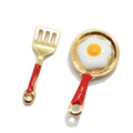 Creative Design Enamel Pan Scoop Drop Earring Accessory Fashion Jewelry Part