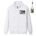Custom Design Full-Zip Stand Thick Eco-Friendly Breathable Fleece Jacket Outdoor Sportswear Cozy Oversize Drop Shoulder Long
