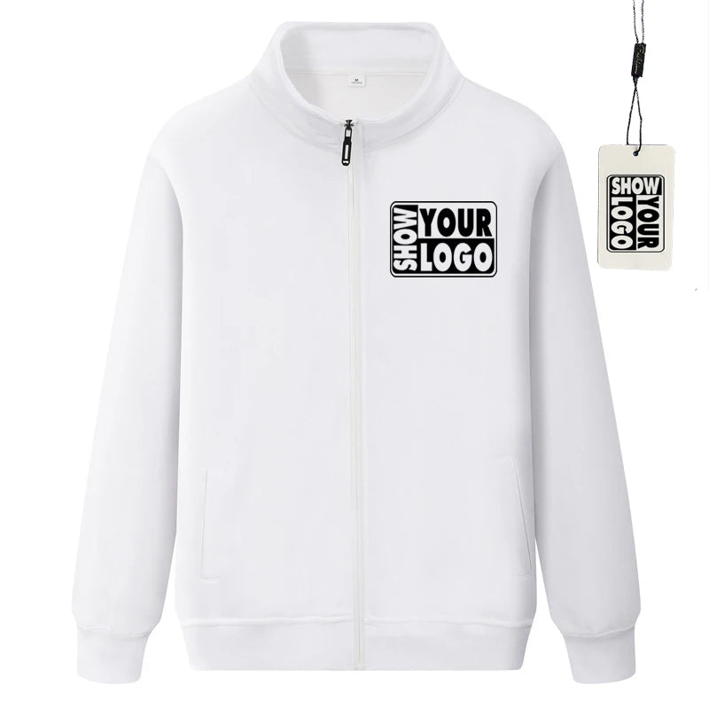 Custom Design Full-Zip Stand Thick Eco-Friendly Breathable Fleece Jacket Outdoor Sportswear Cozy Oversize Drop Shoulder Long