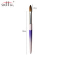 Purple Metal Handle Customer Private Logo New Designed 100% Kolinsky Acrylic Nail Brush Round /Crimped Type for Nail Salon