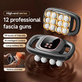 VTT S5-12 Brush Motor Massage Gun with 12 Heads 30 Speed Levels 1800mAh Battery (4-6H) for Body Pain Relief