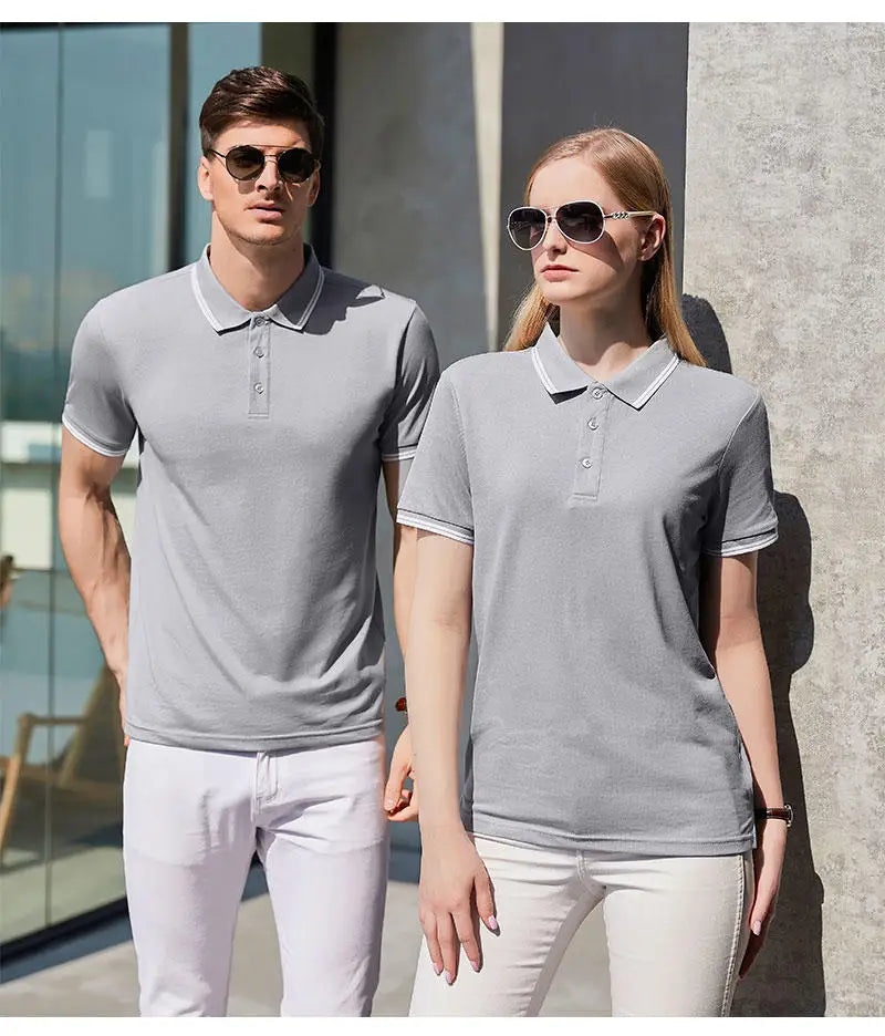 Cotton Polyester Short Sleeve Polo T-shirt Custom Embroidery logo Plain for Men Blank t Shirt Polo Shirt
