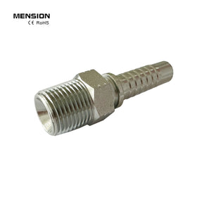 Factory Direct Sale Male 12611 British BSP Thread Male 60 Cone Seat Hydraulic Hose End Crimping Fittings Carbon Steel Galvanized