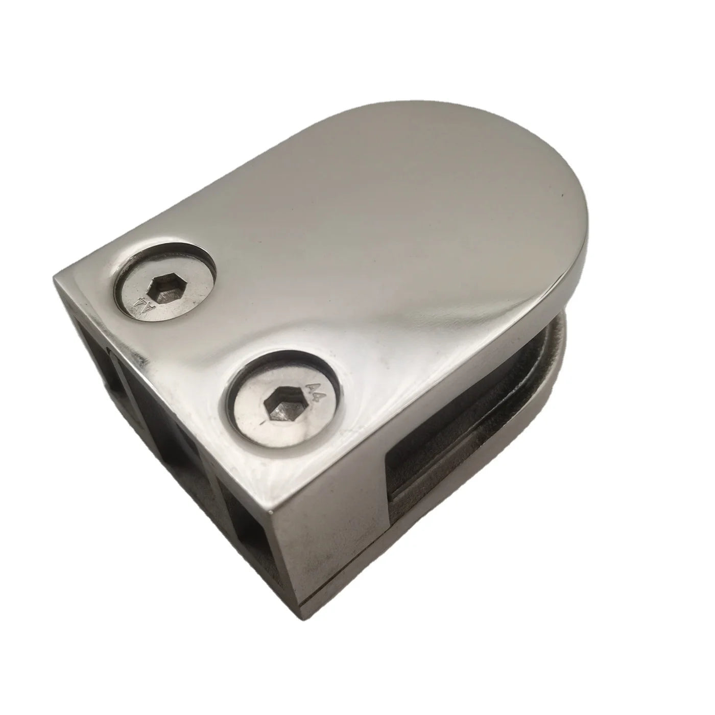 Modern Outdoor 316 Stainless Steel Glass Railing Clamp for 8mm-12mm Glass with Flat or Round Post End