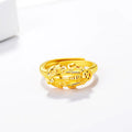 Wholesale Gold Plated Copper Open Rings Adjustable Pixiu Charm Ring Couple Jewelry Good Luck Pi Xiu PIYao Ring