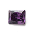 Loose Gemstone Rectangle Shape Amethyst Cubic Zirconia Stones for Sale