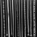 Men Hip Hop Jewelry Cuban Chain 18k Gold Plated Herringbone Choker Snake Chain Necklace Figaro Paperclip Chain Link Necklace