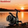 [Germany Stock] Rooblinos RF Left Hand Spinning Reel 5.2:1 Gear Ratio 5 Bearings 257g Aluminum/Nylon Body Fake Bait River Stream