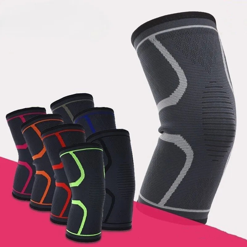2024 Wholesale Nylon Knee Brace Sports Leg Sleeve Compression Knee Pads With Anti-Slip Strip