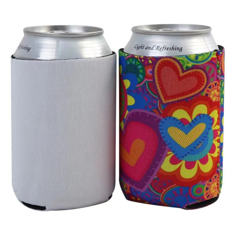 Blank White Sublimation Can Cooler for Cola Beverage Bottle Holder Sleeve Beer Energy Drink Sleeve Blank 12 oz Neoprene Cover