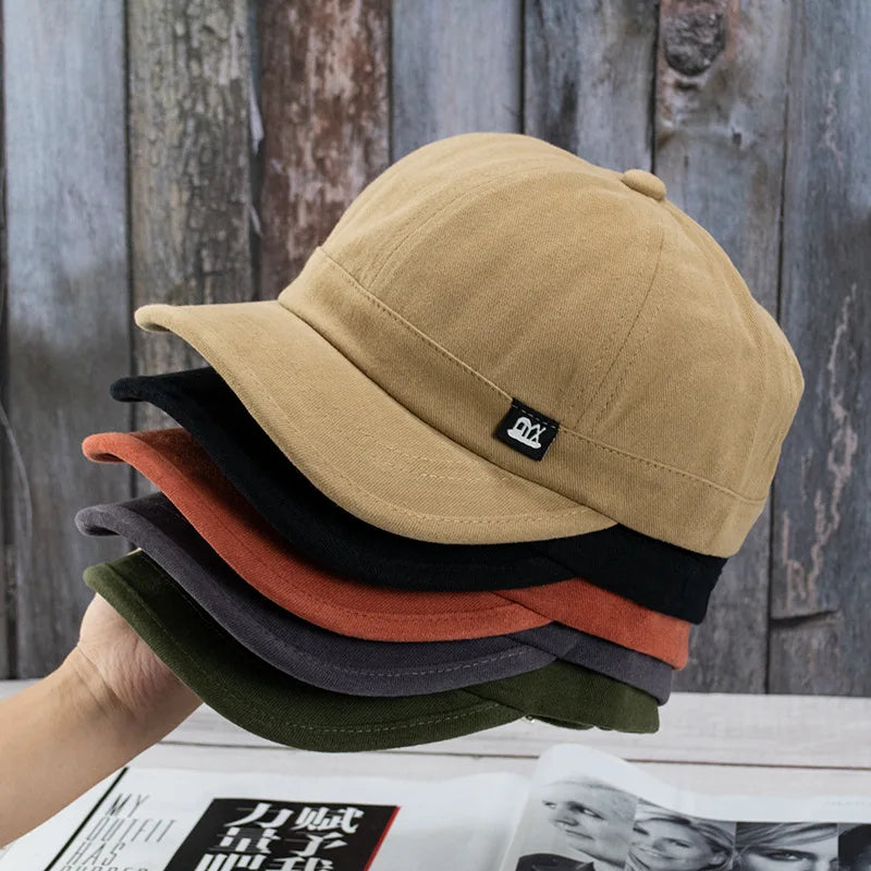 HT-1183 Wholesales Simple Cap Short Brim Adjustable Baseball Hats Women Custom Logo Minimalist Solid Color Baseball Cap for Man