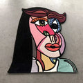 Custom Oil Painting Colorful Boy Design Rug Cutting Hand Tufted Carpet Door Mat