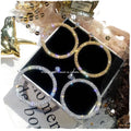 2025 Trendy Clear Rhinestone Stud Earring Silver/Gold Circle in Eardrop Design Gold Plated for Weddings and Parties