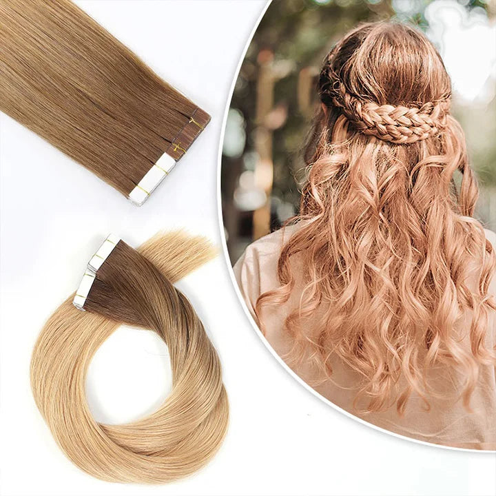 Wholesale 613 Blonde Tape Hair Real Extensions Hair Manufacturers in China Peruvian Tape Hair Extension Vendors