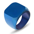 YK Hot Selling Men's Rings Retro Simple and Glossy 19MM Stainless Steel Ring Custom Wholesale