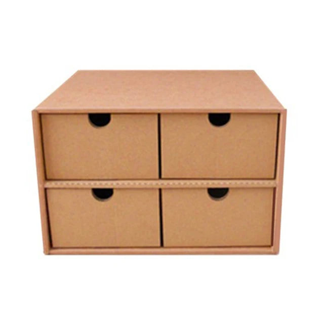 Thickened Kraft Paper Drawer Container Box Multi Specification Layer Option Combination Drawer-style Storage Box