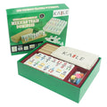 Kaile Custom Double 12 Domino Game Set Mexican Train with Numbered Tiles with 4 Wood Trays and Cotton Bag Ready to Ship MegaBDM