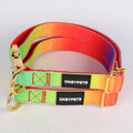 OKEYPETS Best Welcome Fashion Printed Logo Adjustable Quick Release Safety Soft Dog Chain Collar Gold