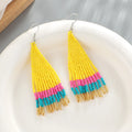 SC New Arrival Bohemian Statement Earrings Pendant Summer Beach Beaded Earrings Creative Colorful Tassel Earrings for Women