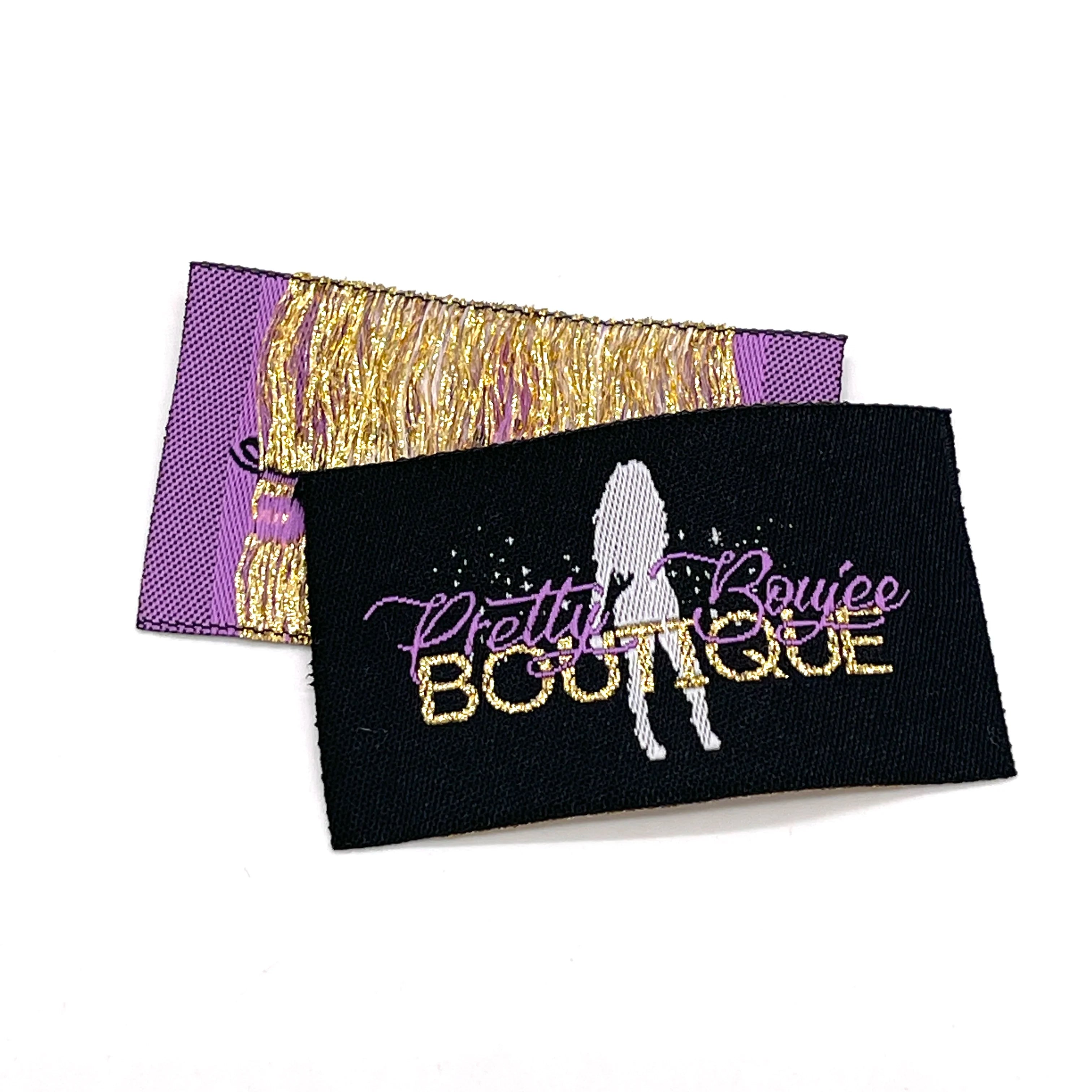 China Manufacturer Custom Brand Logo Polyester Tag Labels for Clothing Woven Labels Garment Labels