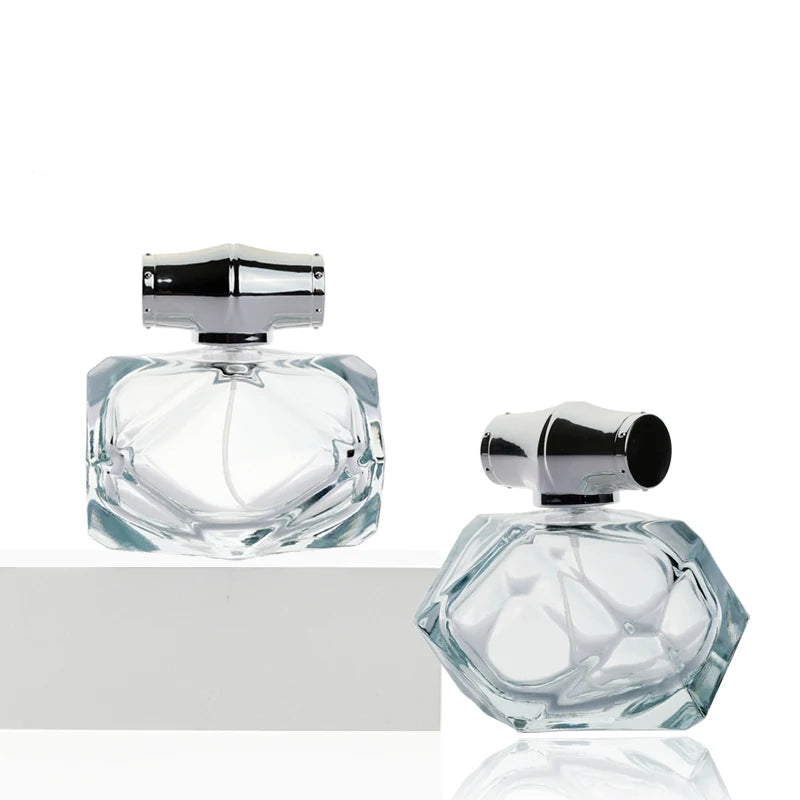 Wholesale 100 ml Custom Empty Irregular Glass Perfume Bottles Customizable 100 ml Glass Bottle for Perfume