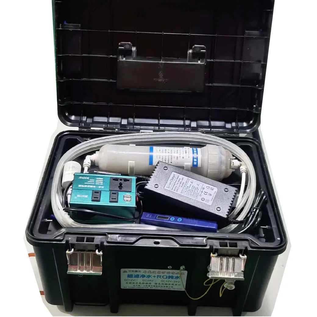 Portable Water Purifi Outdoor Water Purifier Manual or Battery Operated Portable Water Purifier 400gallon Reverse Osmosis Filter
