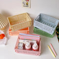 Collapsible Storage Crates Stackable Storage Container Basket Desktop Carrying Basket