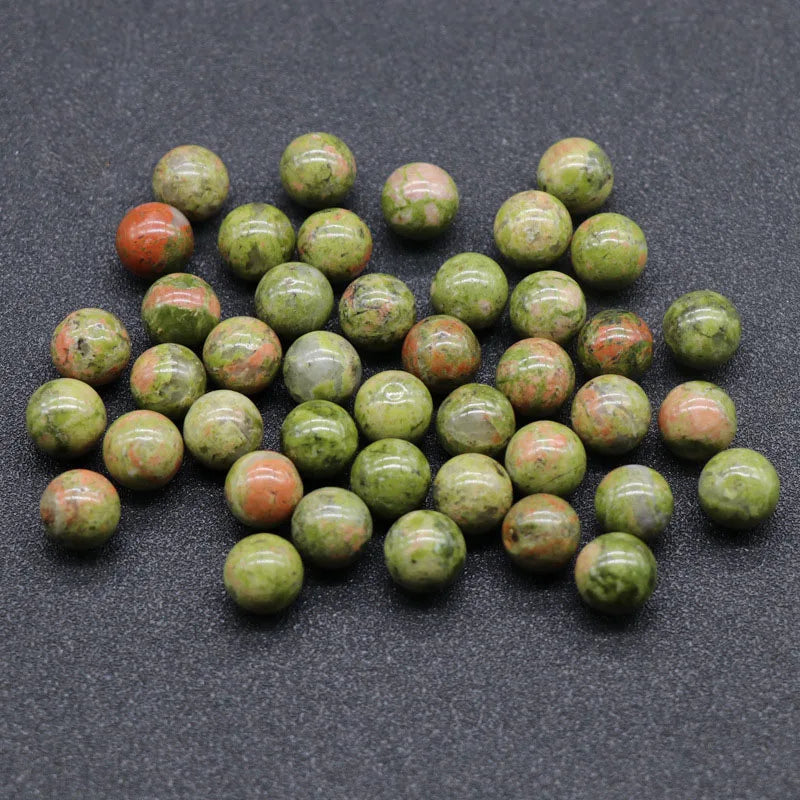 2026 Semi-precious stones cabochons round Unakite Loose Beads round