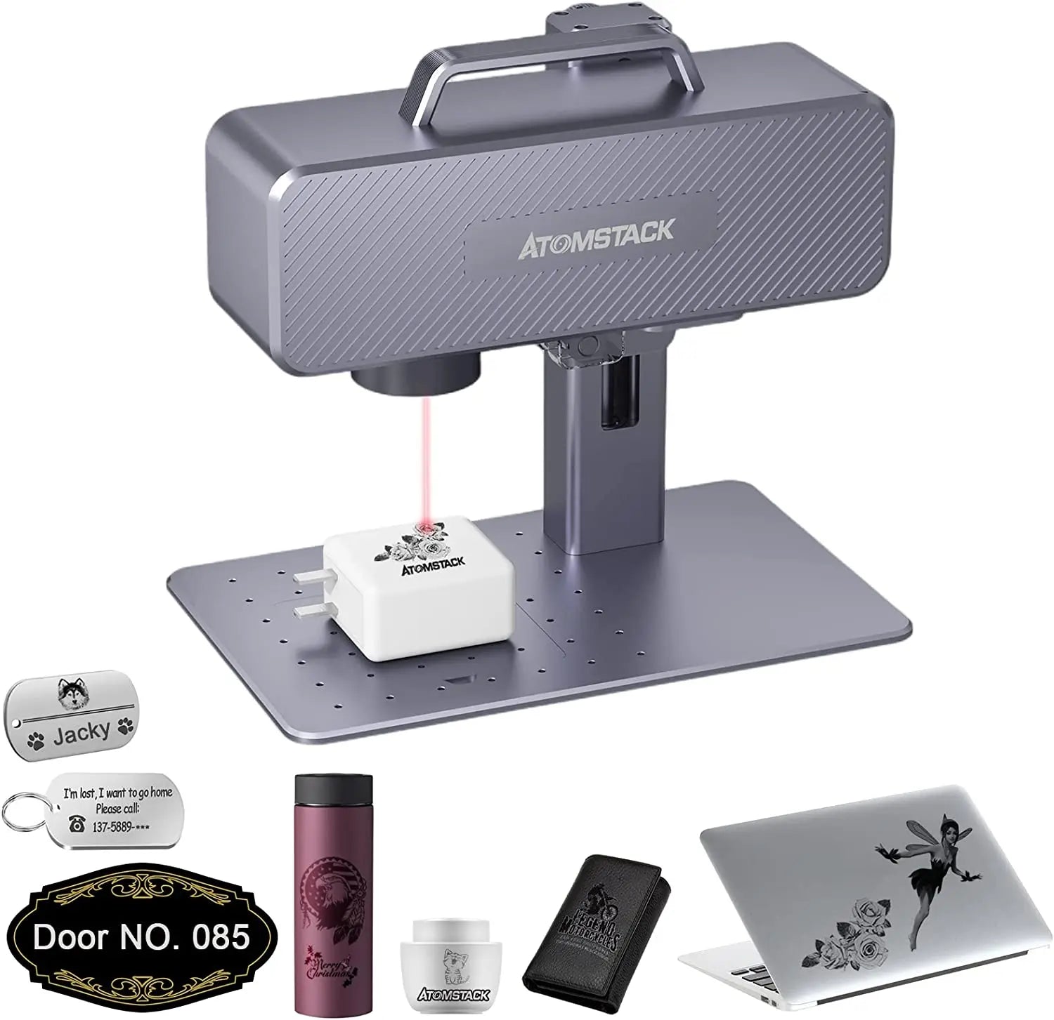 ATOMSTACK M4 1064nm High Accuracy Desktop Handheld 2 in 1 Fiber Laser Ring Engraving Machine for Metal Jewelry Plastic