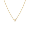 LOZRUNVE 925 Silver Gold Plated Solitaire Diamond Triangle Necklace Jewelry for Women