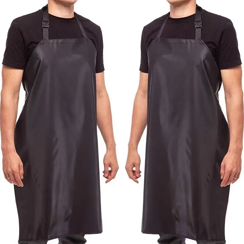 Apron Waterproof Aprons Kitchen for Dishwashing Rubber Vinyl Work Cooking Neck Bib Unisex Industrialchemical Chef Men