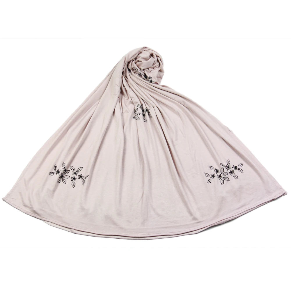 2021 Factory New Design Jersey Scarf Muslim Hijab Shawl Mix 97 Colors All Season Lace Chiffon Design Rhinestones for Dubai