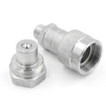 KZE-B 3/8" NPT Ball Valve 700 bar High Pressure Thread Locked Connect Disconnect Hydraulic Quick Coupler Carbon Steel Zinc