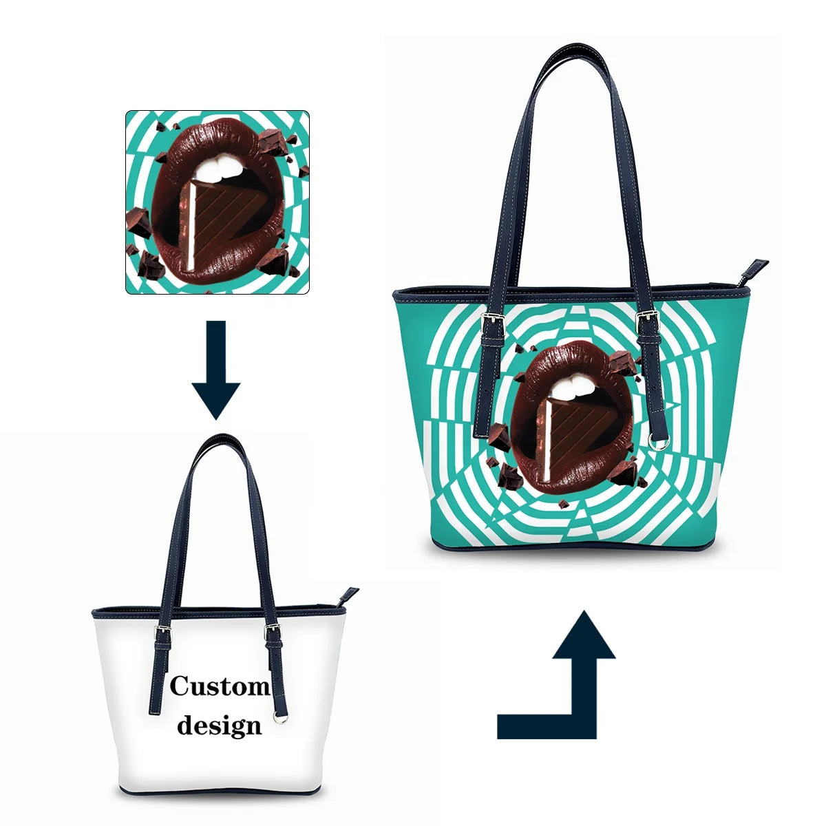 Designer Luxury Lightweight PU Tote Handbag for Ladies Custom Water Resistant Bag with Fashionable Latest Design