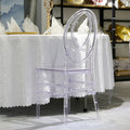 CY210724-3 Luckygoods Plastic Transparent Bamboo Chairs Outdoor Indoor Armless Wedding Chair Crystal Princess Chair