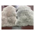 Sample Support White Eco-tanning Grey Animal Fur Fluffy Area Rug Custom Carpet logo Living Room Shaggy New Zealand Sheepskin Rug