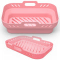 Waterproof Silicone Tray for Air Fryer Foldable and Reusable Square Baking Pot Liner Healthy Space Saving for Home Kitchen Use